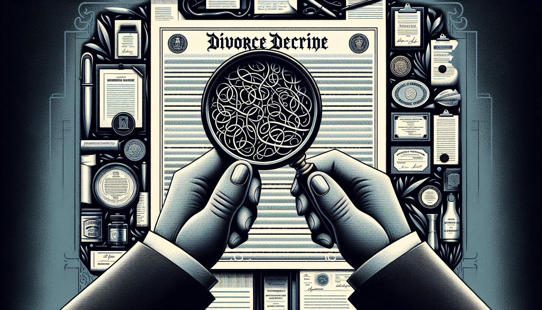 Illustration of the importance of a divorce decree for legal proof of marriage termination