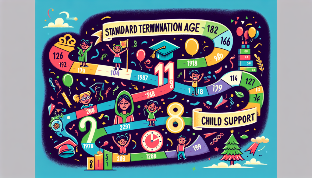 A visual representation of the standard termination age for child support in California.