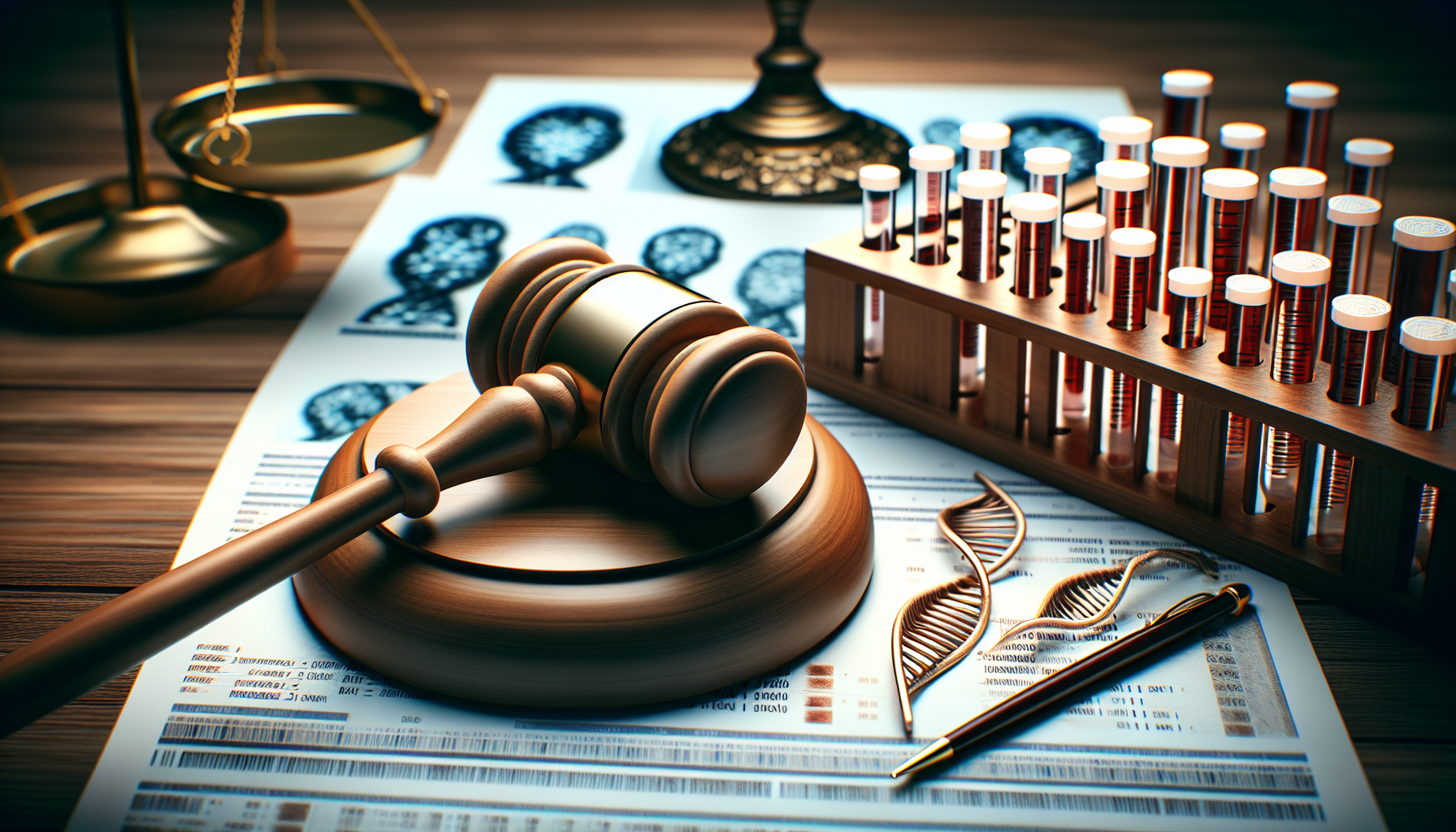 An illustration highlighting the legal implications of paternity testing.